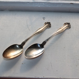 2 Antique 19th Cent. Silverplate Spoons 1847 Rogers Bros.