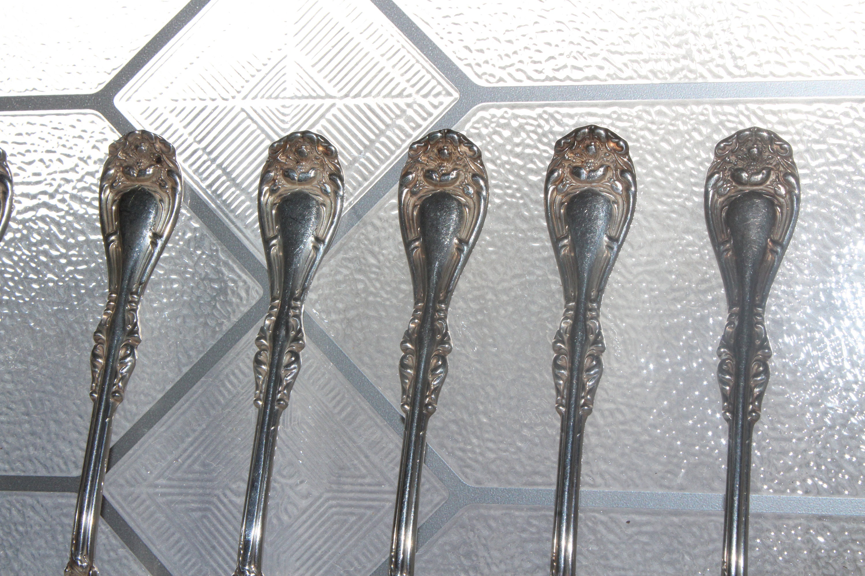 6 Antique Silverplate Salad Fish Forks Hanover Wm A Rogers SXR