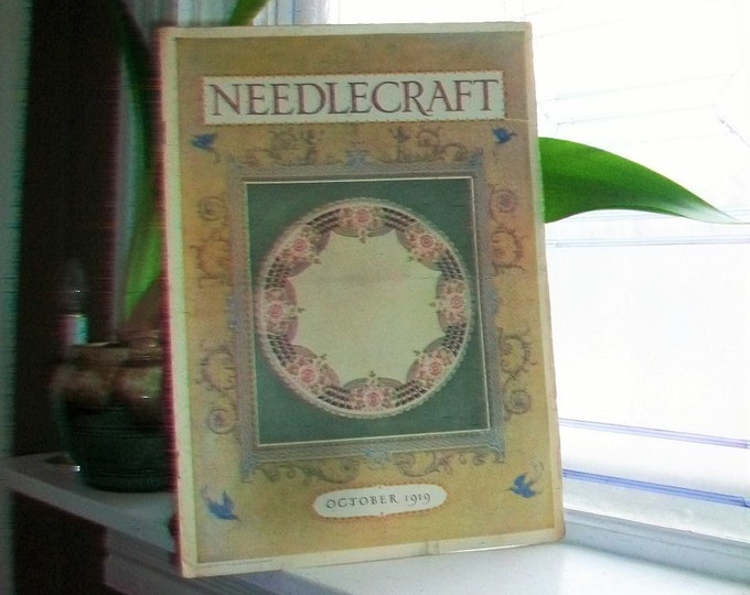 1919 Needlecraft Magazine October Issue with Great Cream Of Wheat Ad Vintage 1910s Sewing