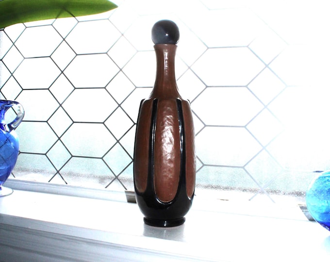 Vintage Frankoma Decanter Vase V-4 Signed John Frank Limited Edition Circa 1970s