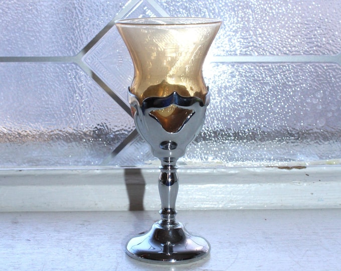 Art Deco Duchess Cordial Glass Farber Bros Krome Kraft 1930s