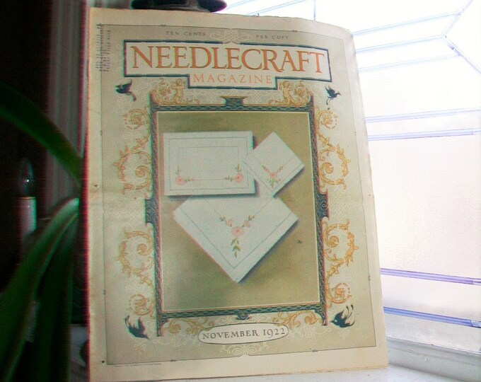 1922 Needlecraft Magazine November Issue with Large Cream Of Wheat Ad Vintage 1920s Sewing