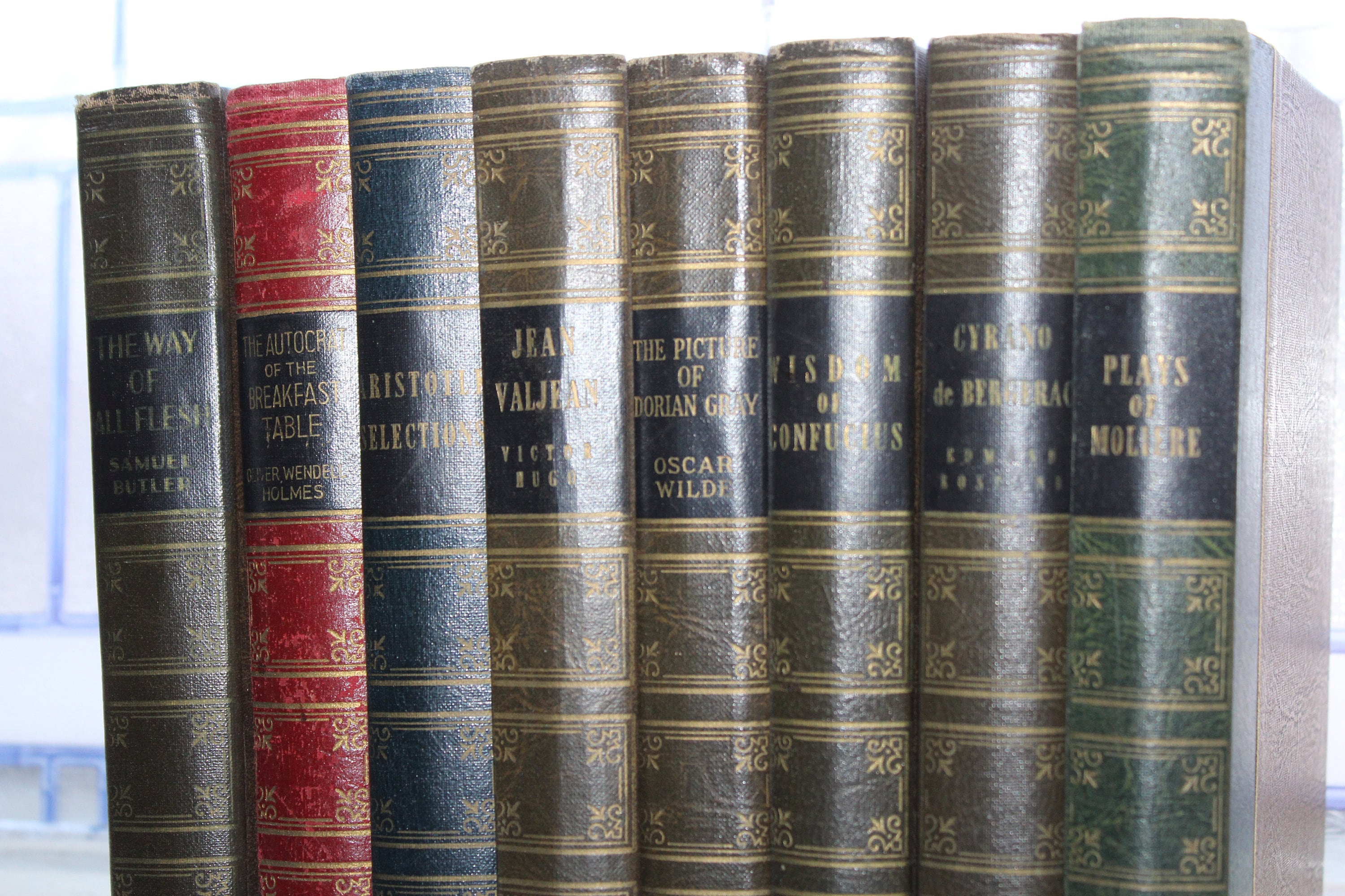 Classic Books 8 Vol. Set Circa 1900 Confucius Dorian Gray V. Hugo Etc