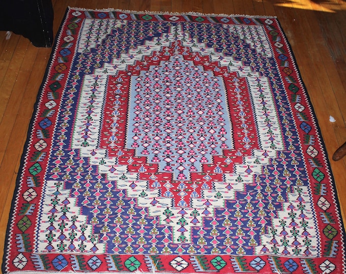 Vintage Mid Eastern Wool Rug Hand Woven