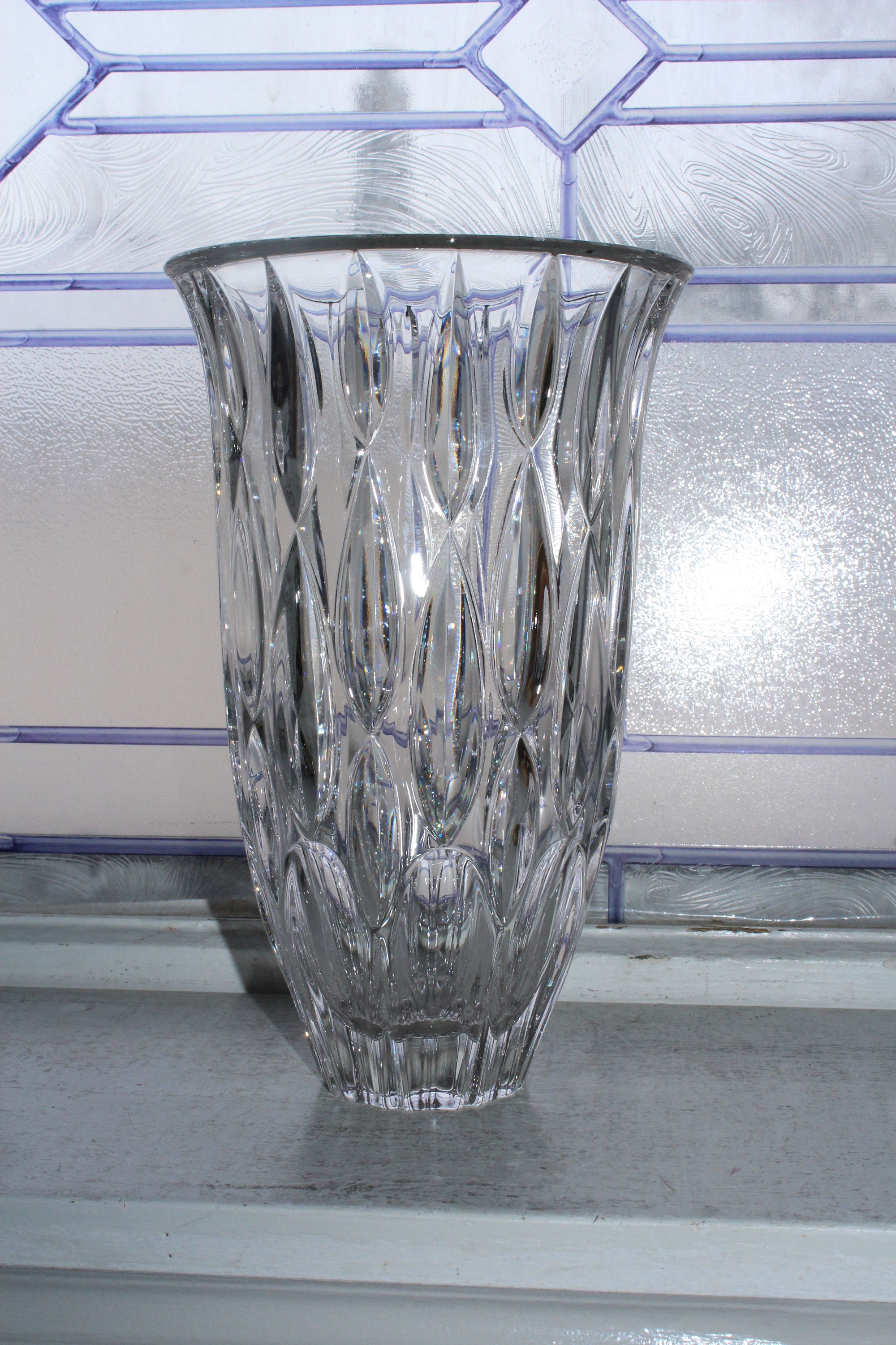 Large Waterford Crystal Rainfall Vase