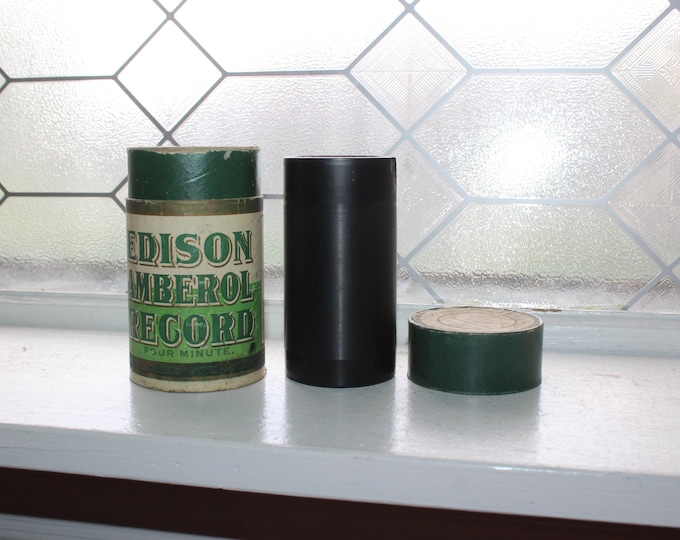 Antique Edison Amberol Cylinder Put On Your Slippers You're In For The Night