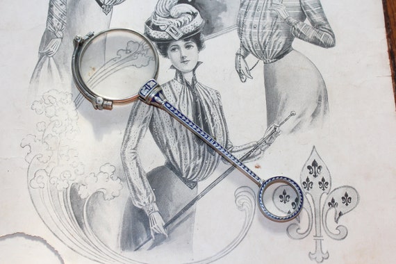 Antique Folding Opera Glasses Lorgnette Art Deco S