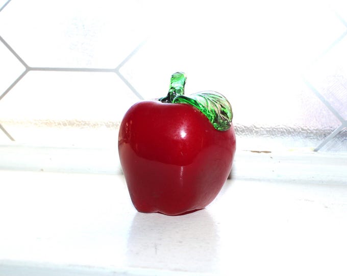 Vintage Murano Glass Fruit Apple Handblown