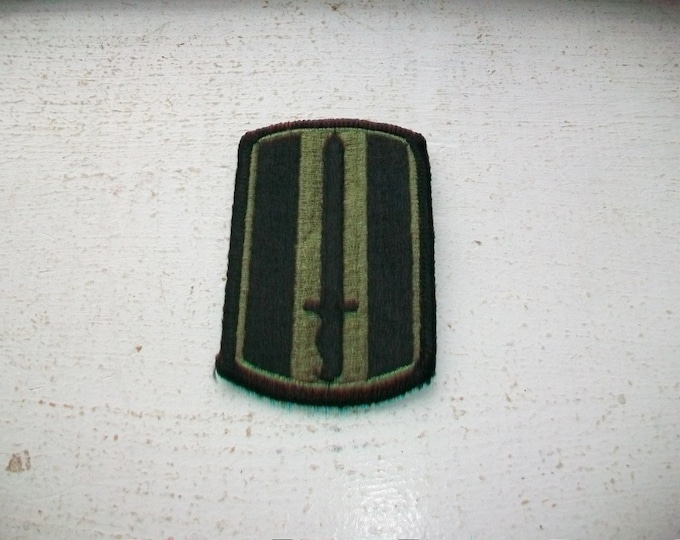 US Army Sword Patch Green and Black New Old Stock