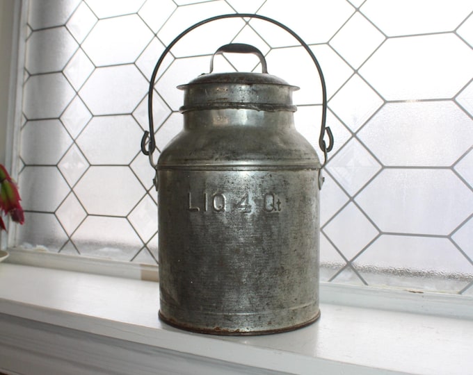 Vintage Cream Can 4 Qt Milk Can Rustic Farmhouse Decor