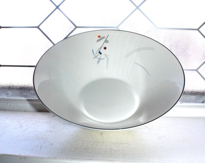 Art Deco Jazz Age Profile Vegetable Bowl International Ultra Bone Post Modern Memphis