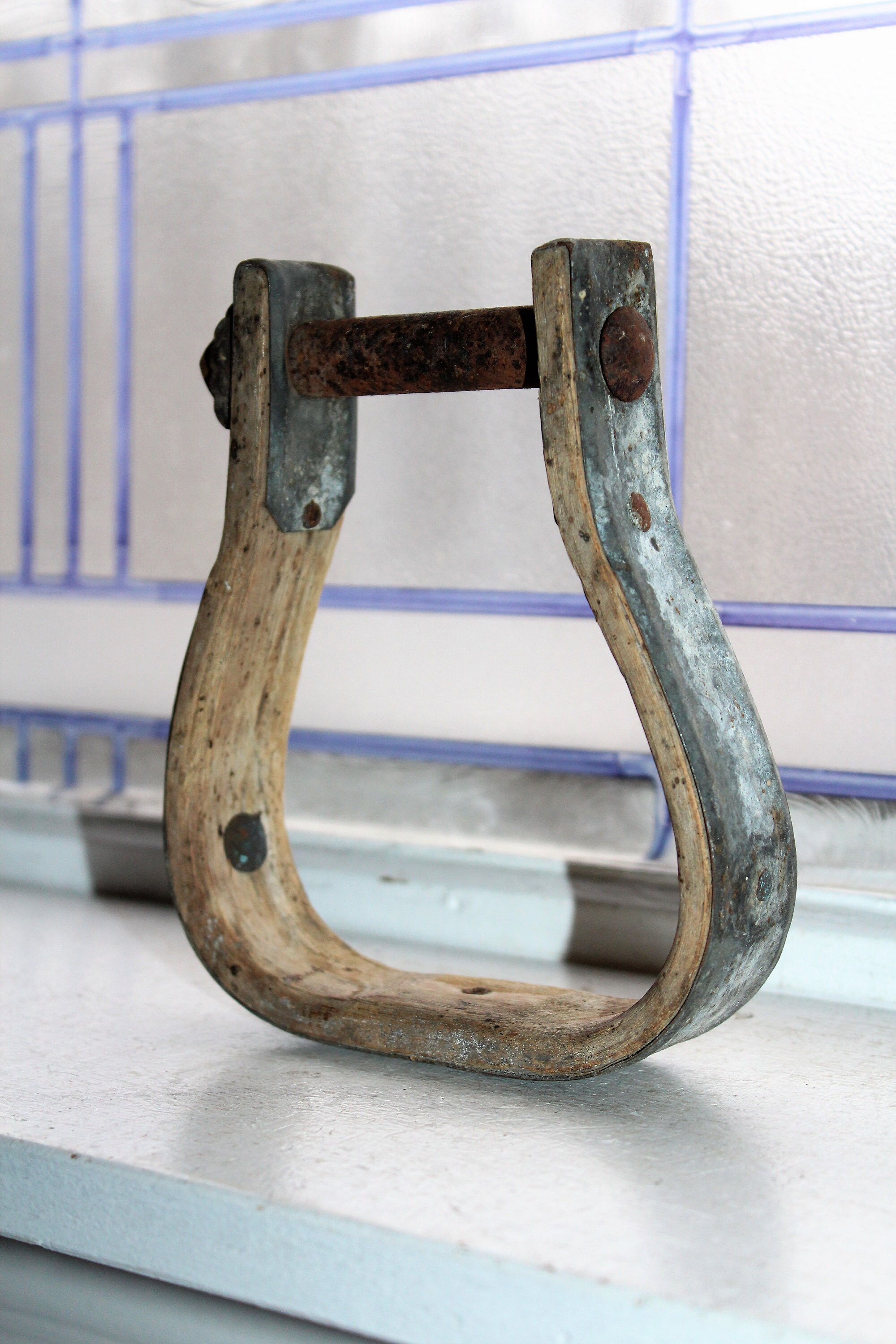 Antique Wooden Stirrup Country Western Decor