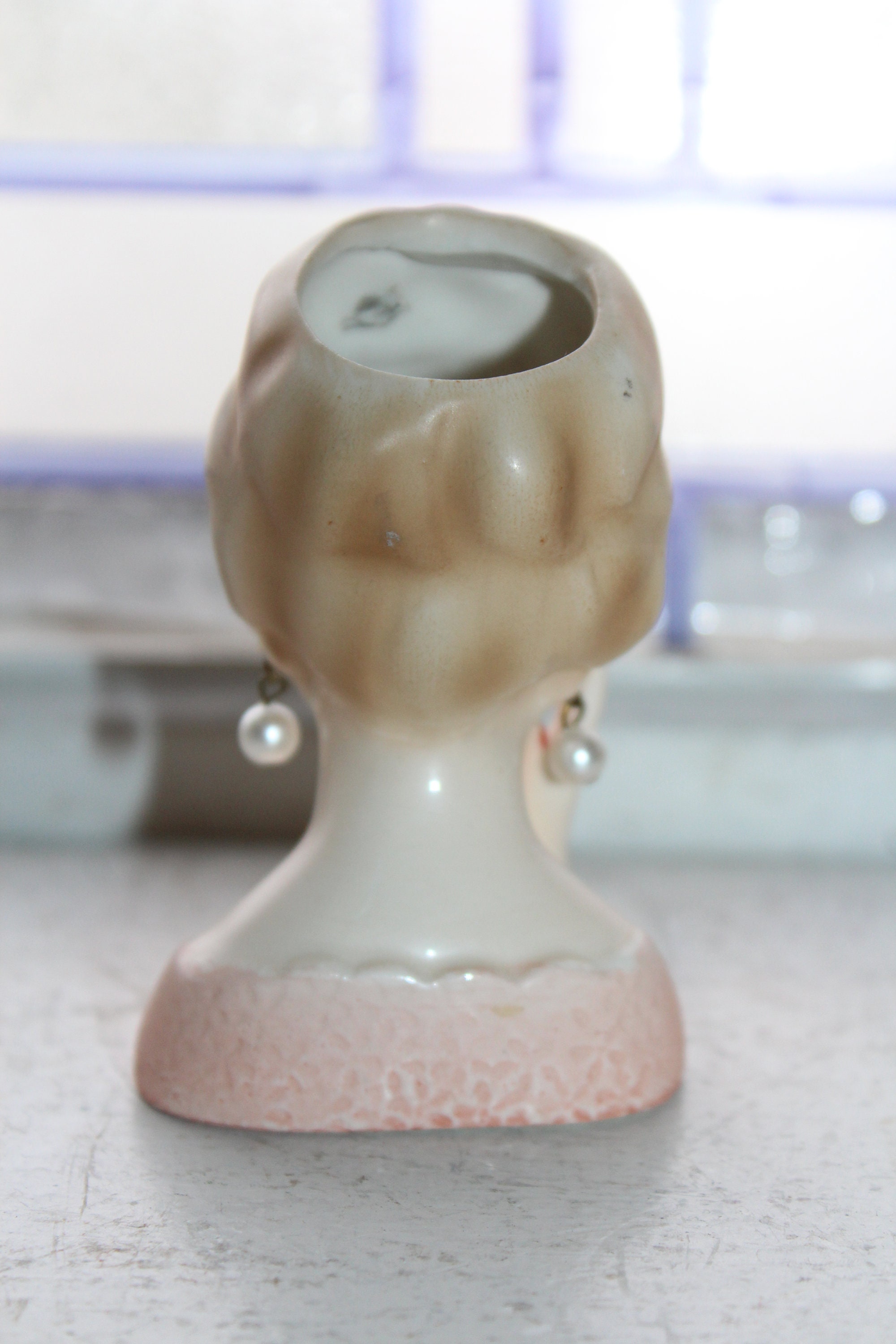 Vintage Lady Head Vase Inarco E480 1960s