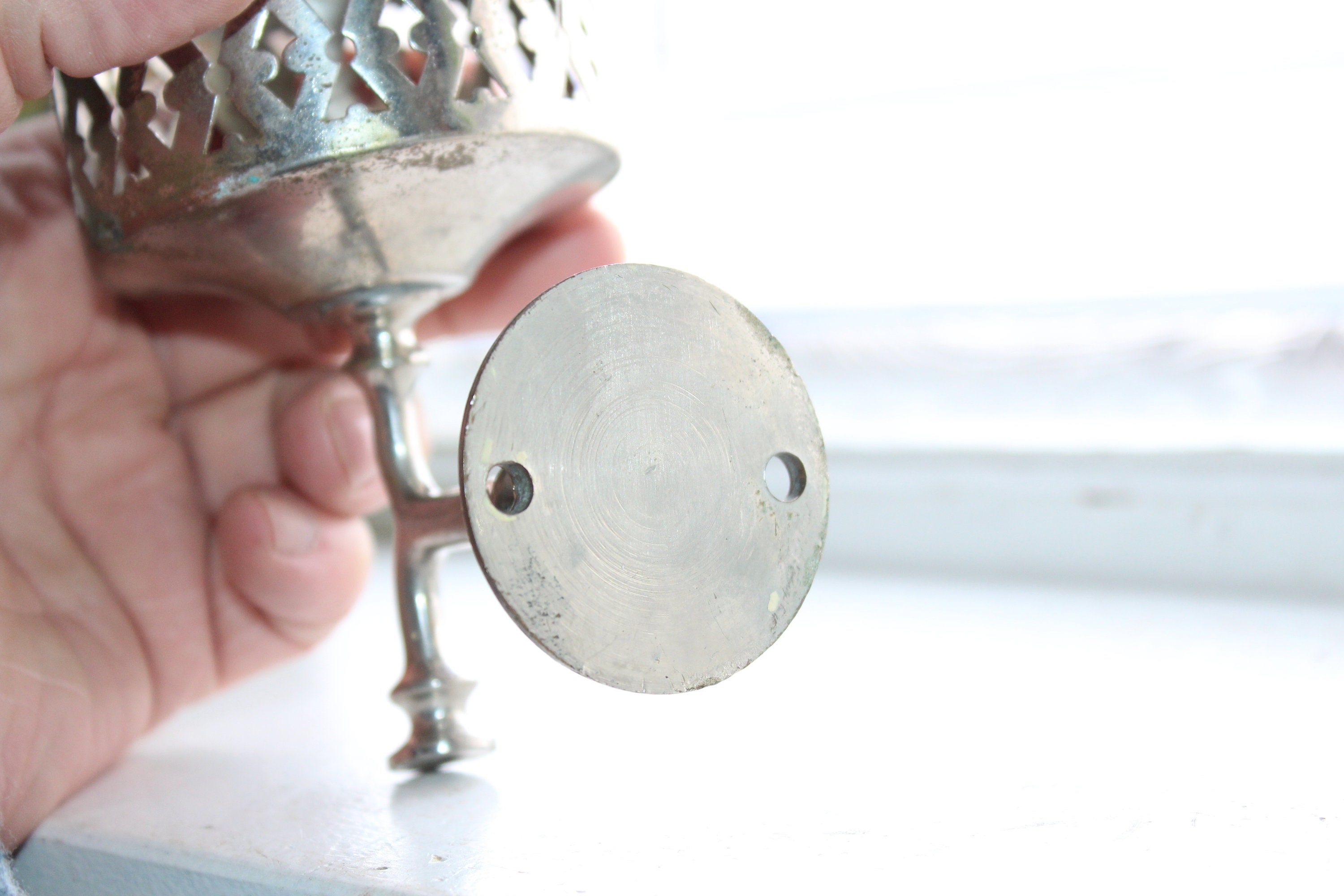 Antique Chrome Bathroom Cup Holder Wall Mount