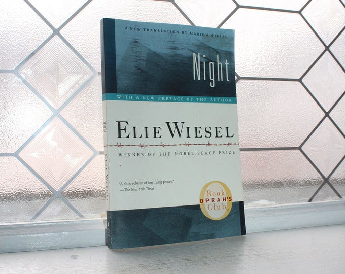 Vintage Book Night by Elie Wiesel Holocaust Story