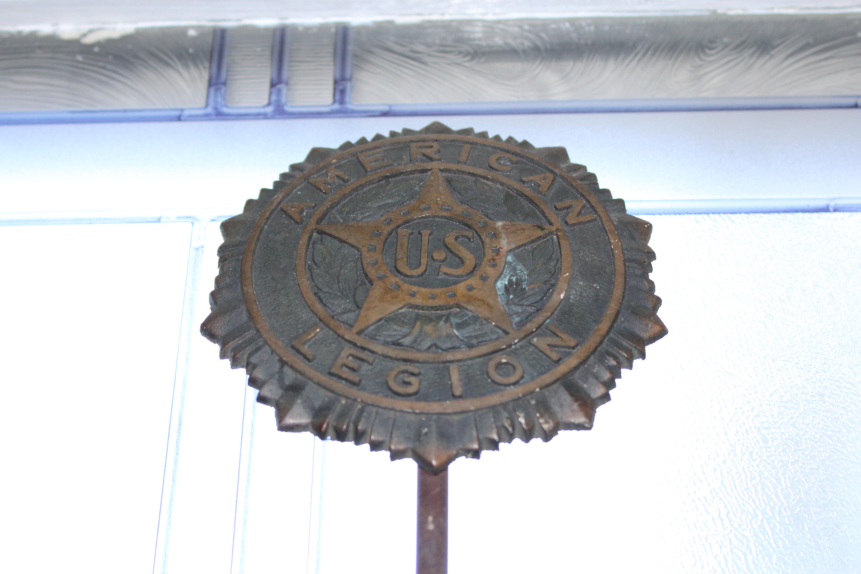 Vintage American Legion Bronze Grave Marker Flag Holder