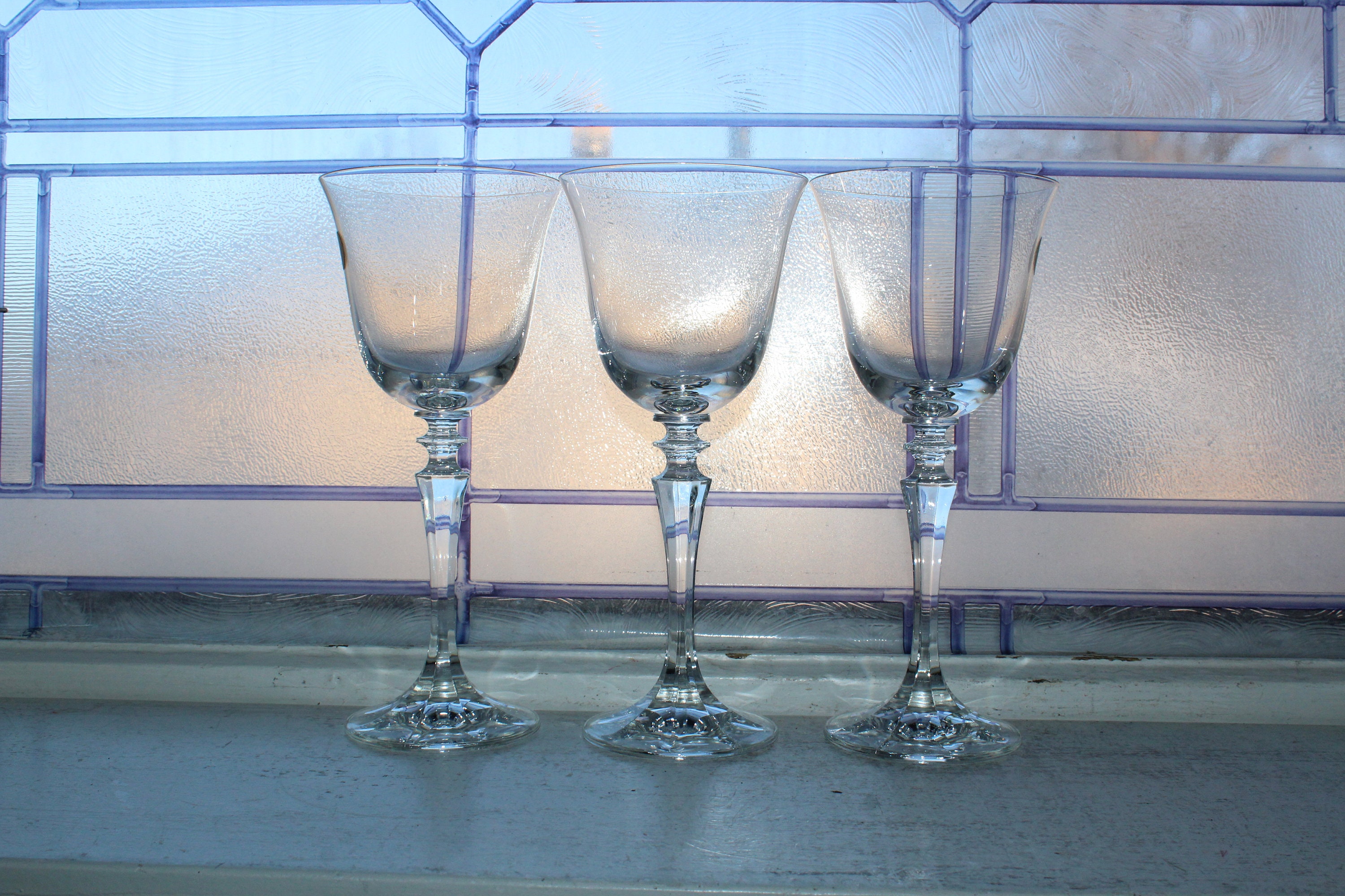 3 Cristallerie Zweisel Wine Glasses Made in Germany