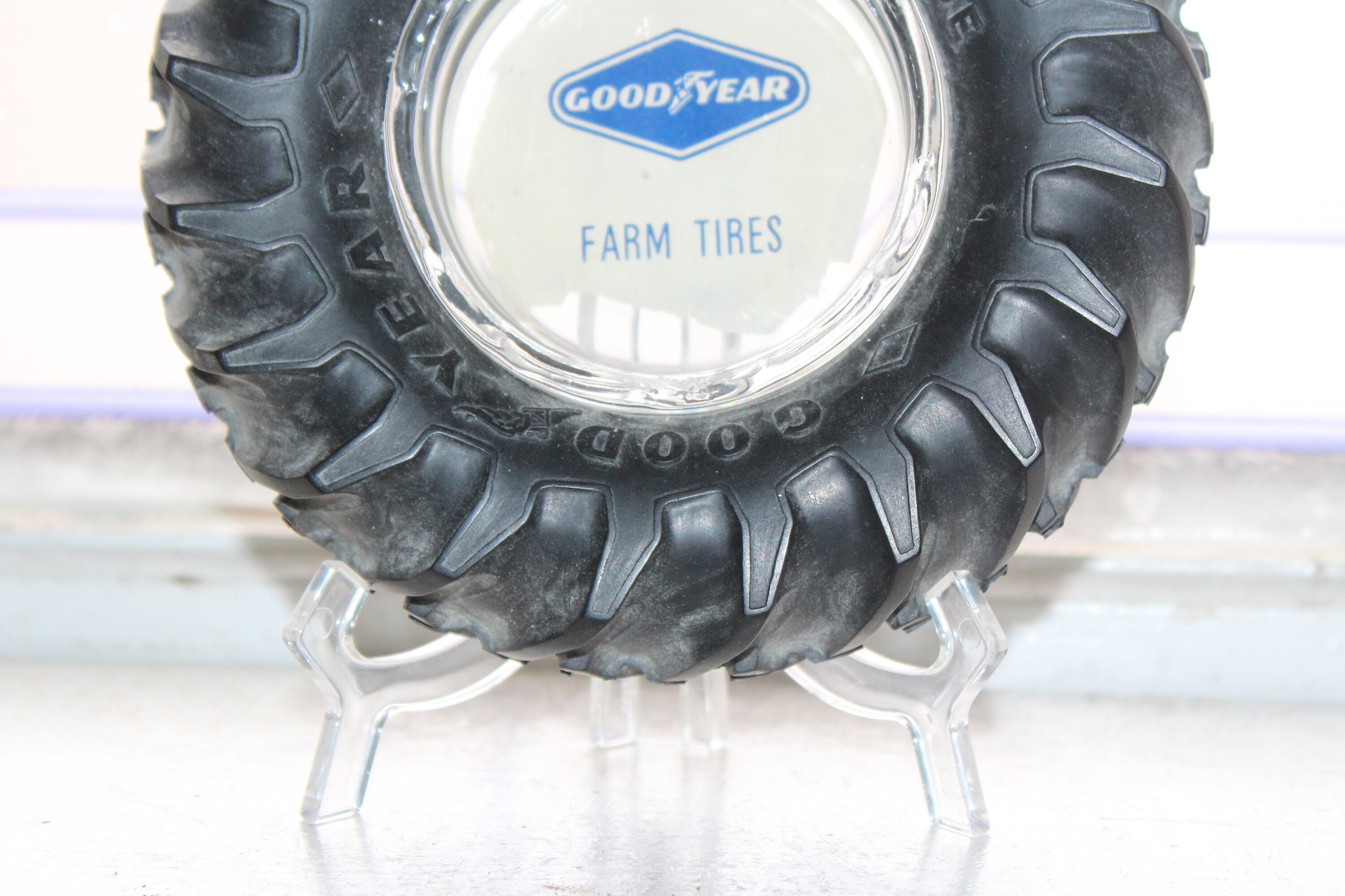 Vintage Goodyear Farm Tires Tire Ashtray Glass Insert