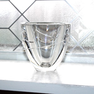 Orrefors Sweden Lancelot Crystal Modern Bowl