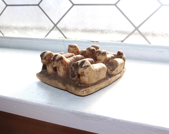 Antique Peruvian Carved Stone Sheep Illa Offering Encaychus