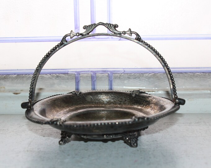 Small Antique Knickerbocker Silverplate Basket 19th Century