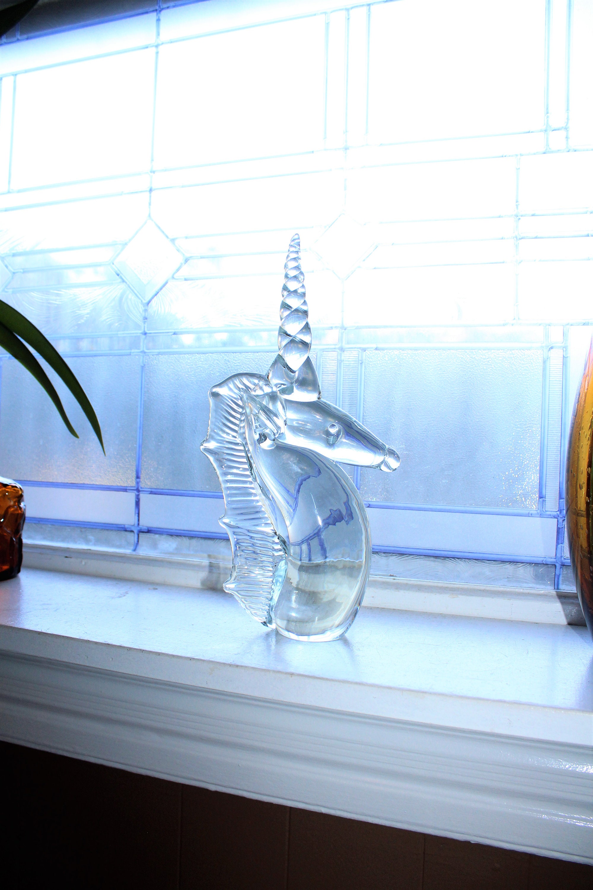 Large Unicorn Figure Handmade Ultima Crystal Art