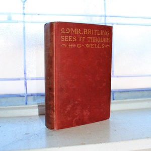 Mr. Britling Sees It Through H G Wells Antique Book 1917 image 1