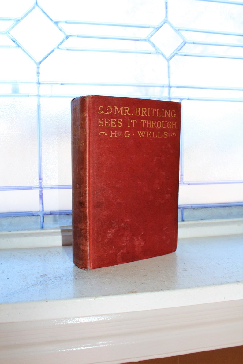 Mr. Britling Sees It Through H G Wells Antique Book 1917 image 1