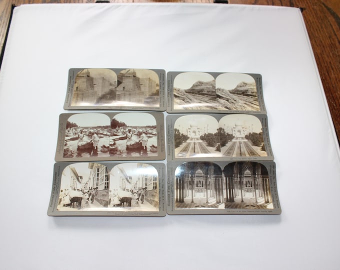 6 Antique Stereoviews World Scenes