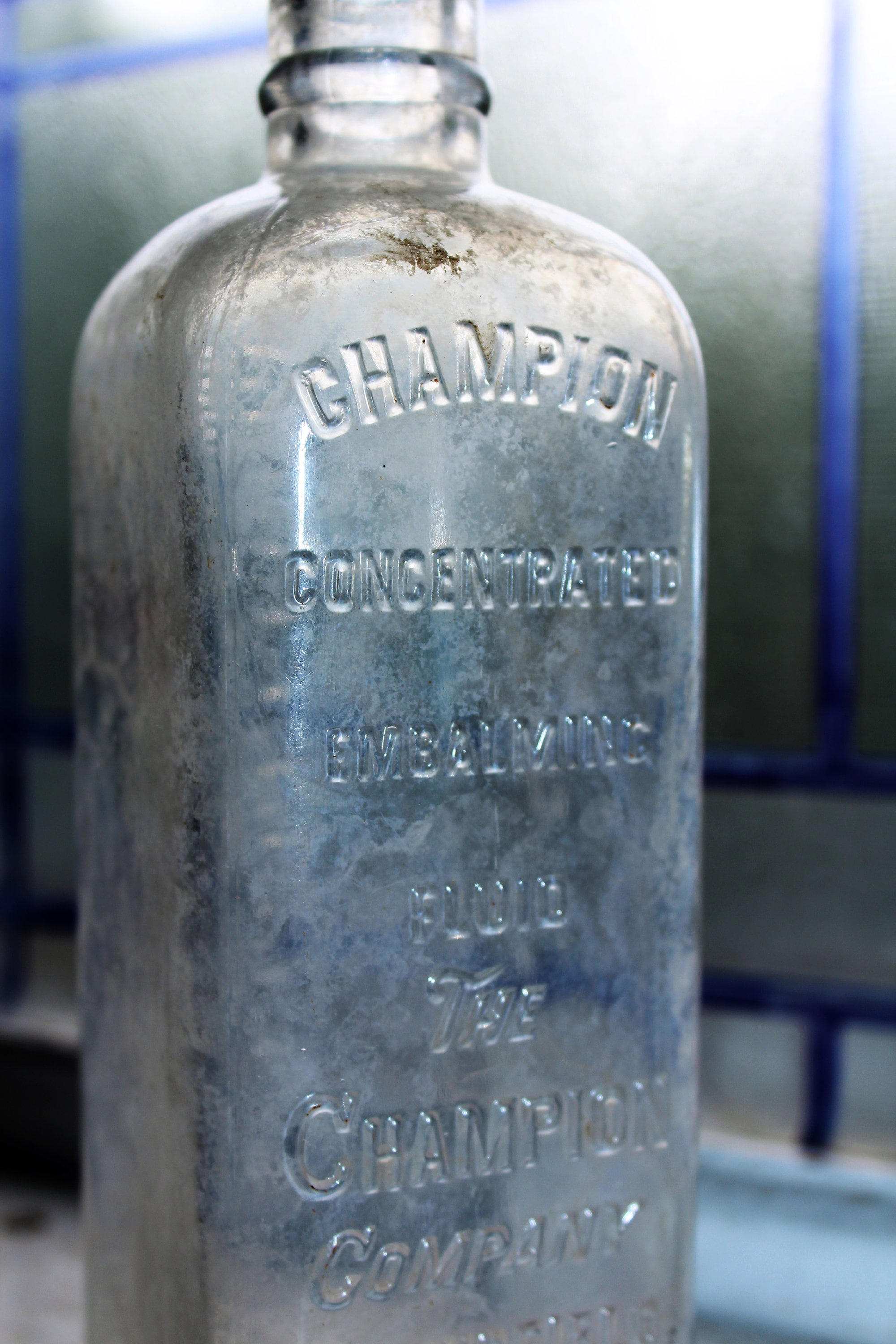 Antique Champion Embalming Fluid Bottle