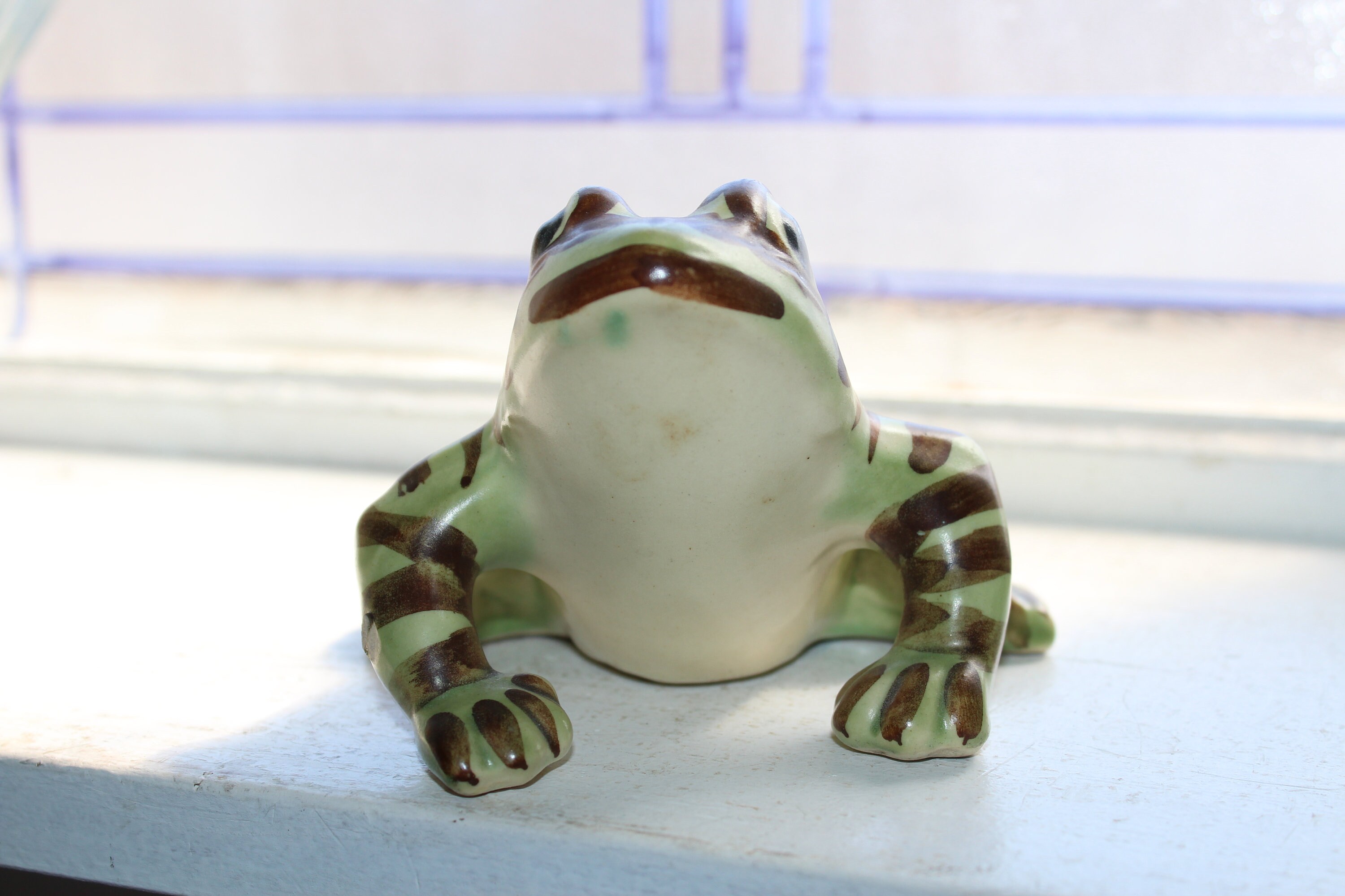 Vintage Brush McCoy Pottery Frog Toad Garden Lawn Ornament