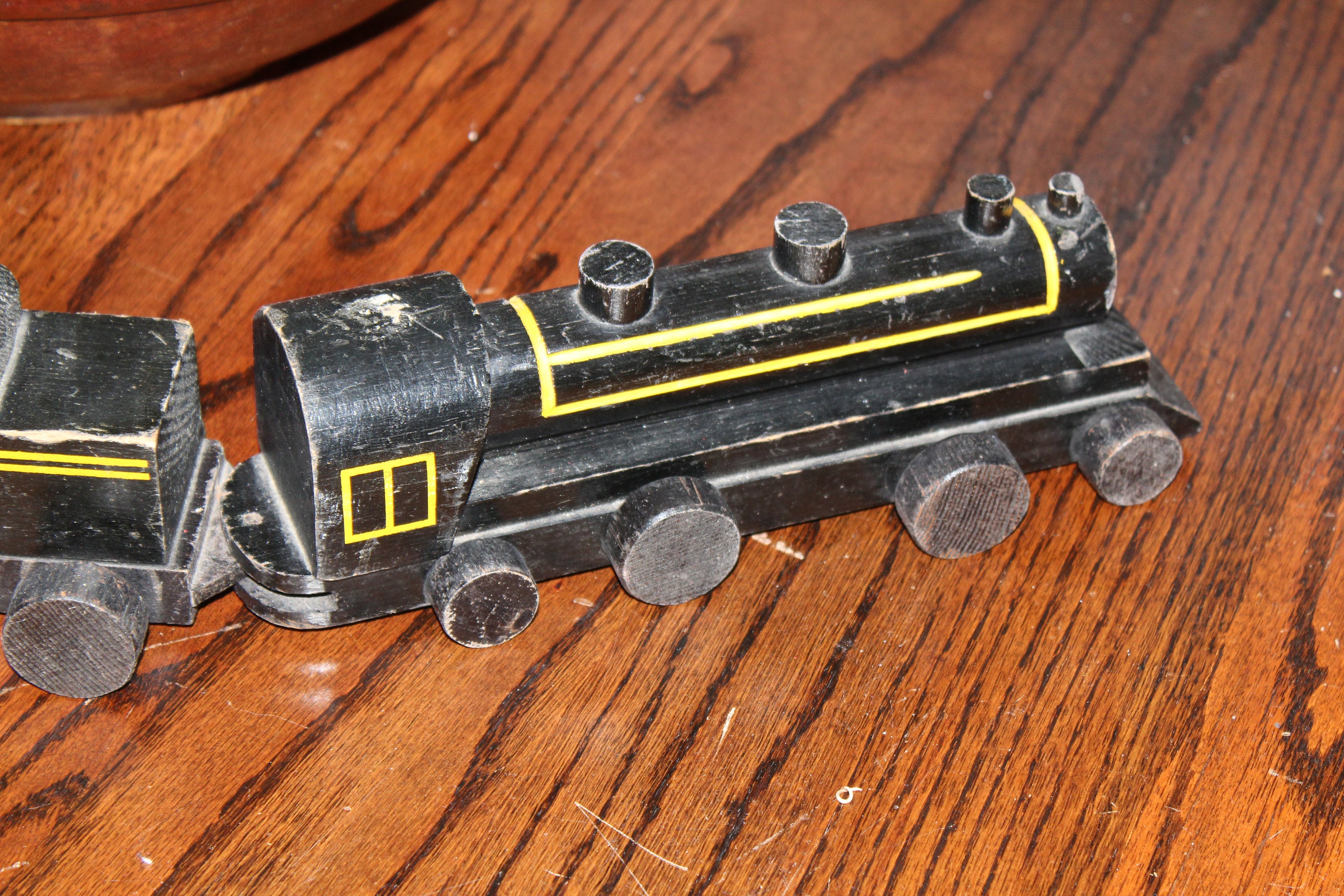 Large Vintage Wooden Toy Train Set 1940s