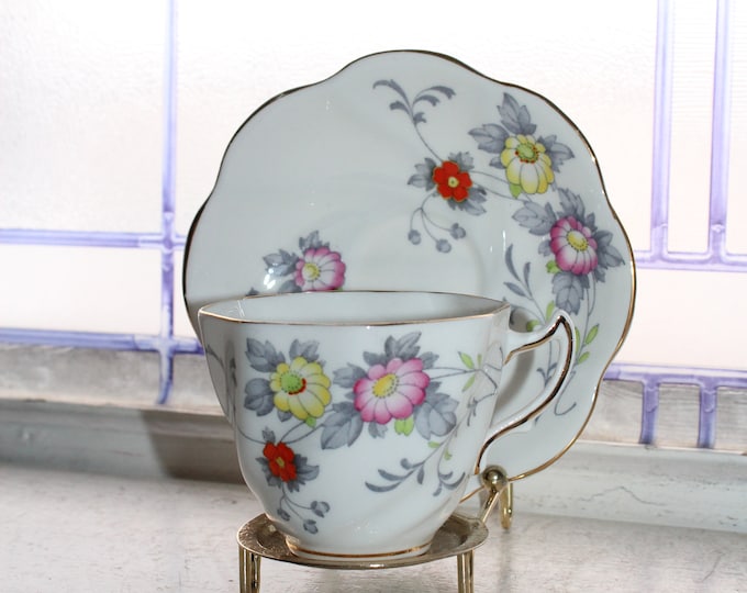 Rosina Tea Cup and Saucer Fine Bone China Vintage 1950s England