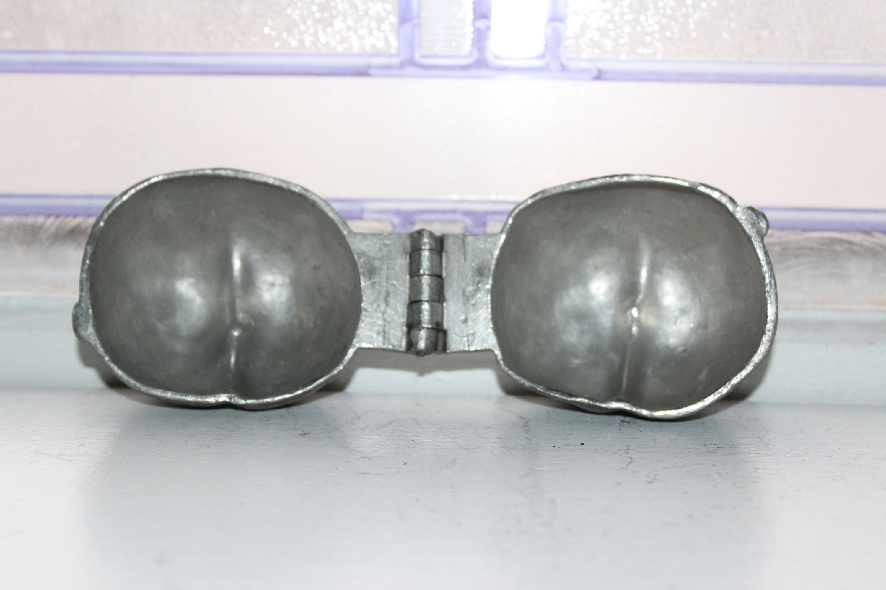 Antique Pewter Ice Cream Mold Plum