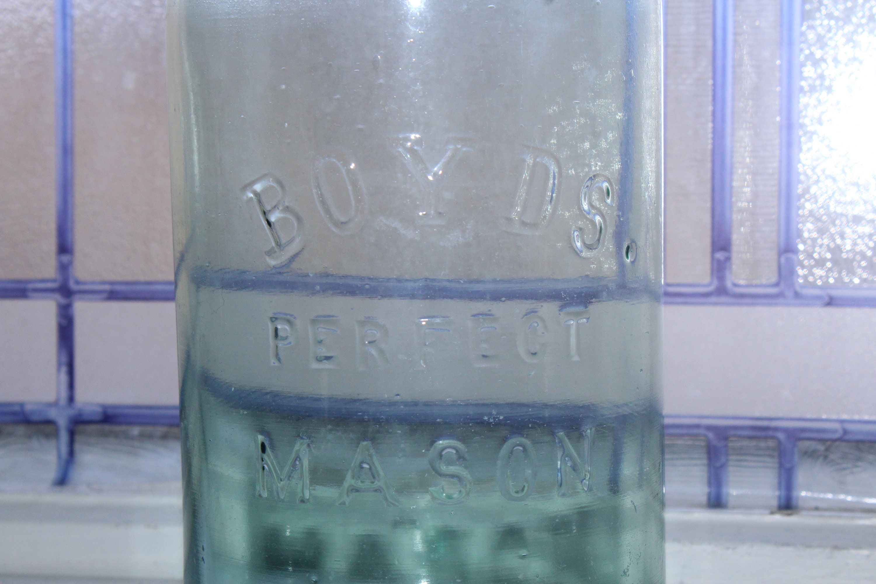 Boyds Perfect Mason Jar Half Gallon Antique Blue Canning Jar