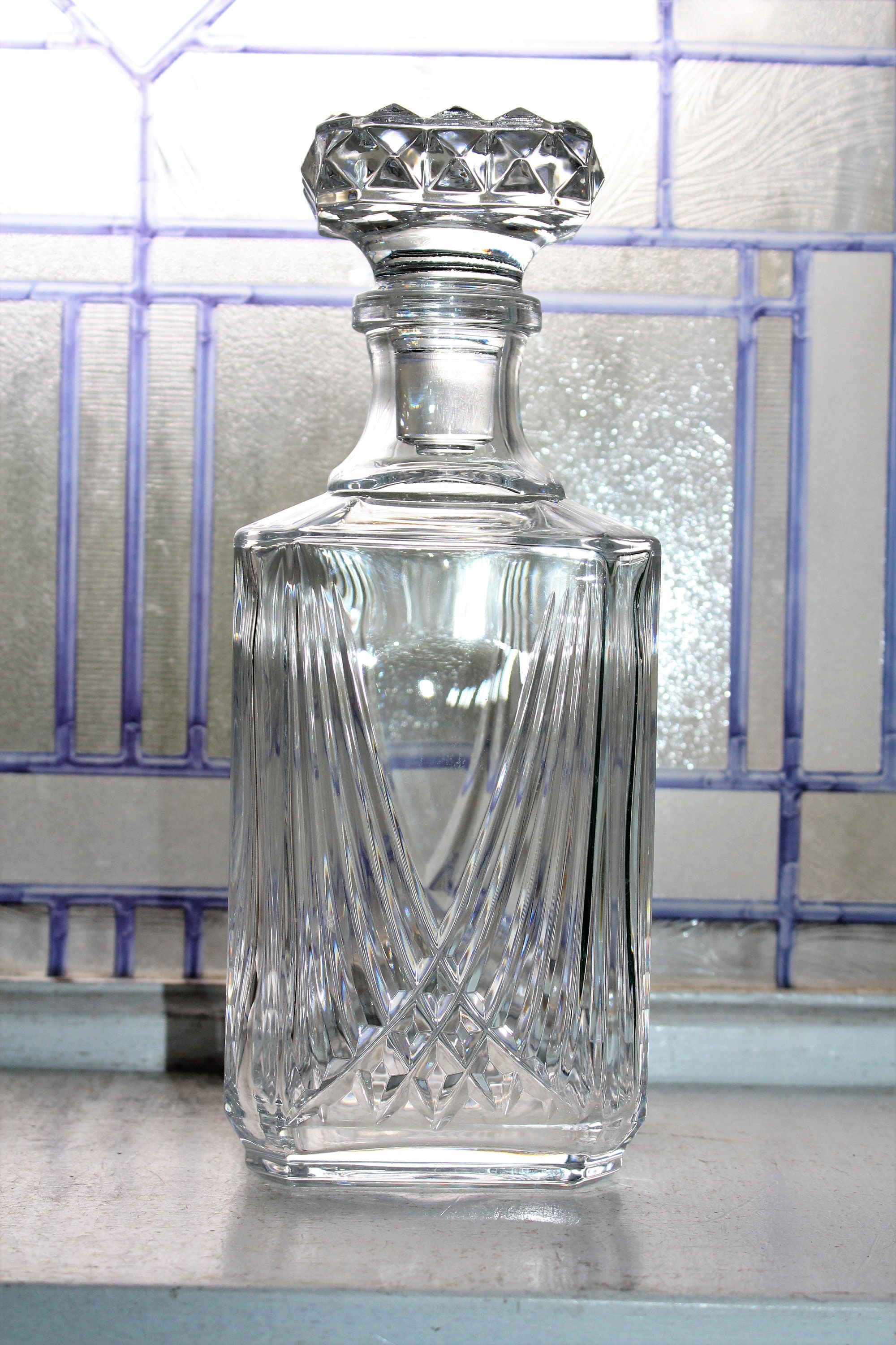 Vintage Crystal Liquor Decanter Cristal d'Arques Mad Men Barware