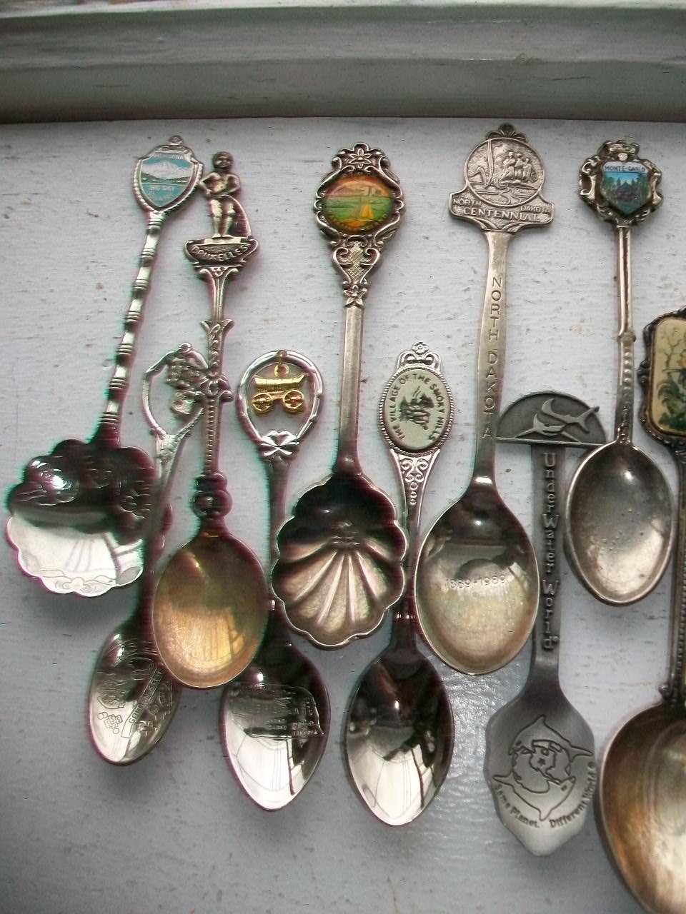 23 Vintage Collectible Spoons Various Cities