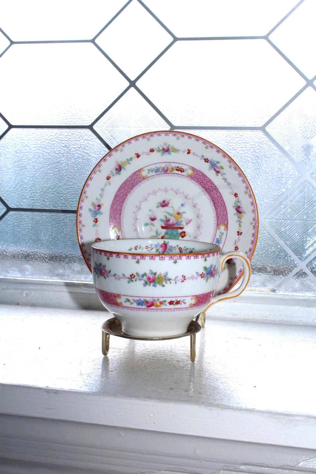 Antique 1910s Royal Doulton Cup and Saucer E7319 Japanese Vase - Etsy