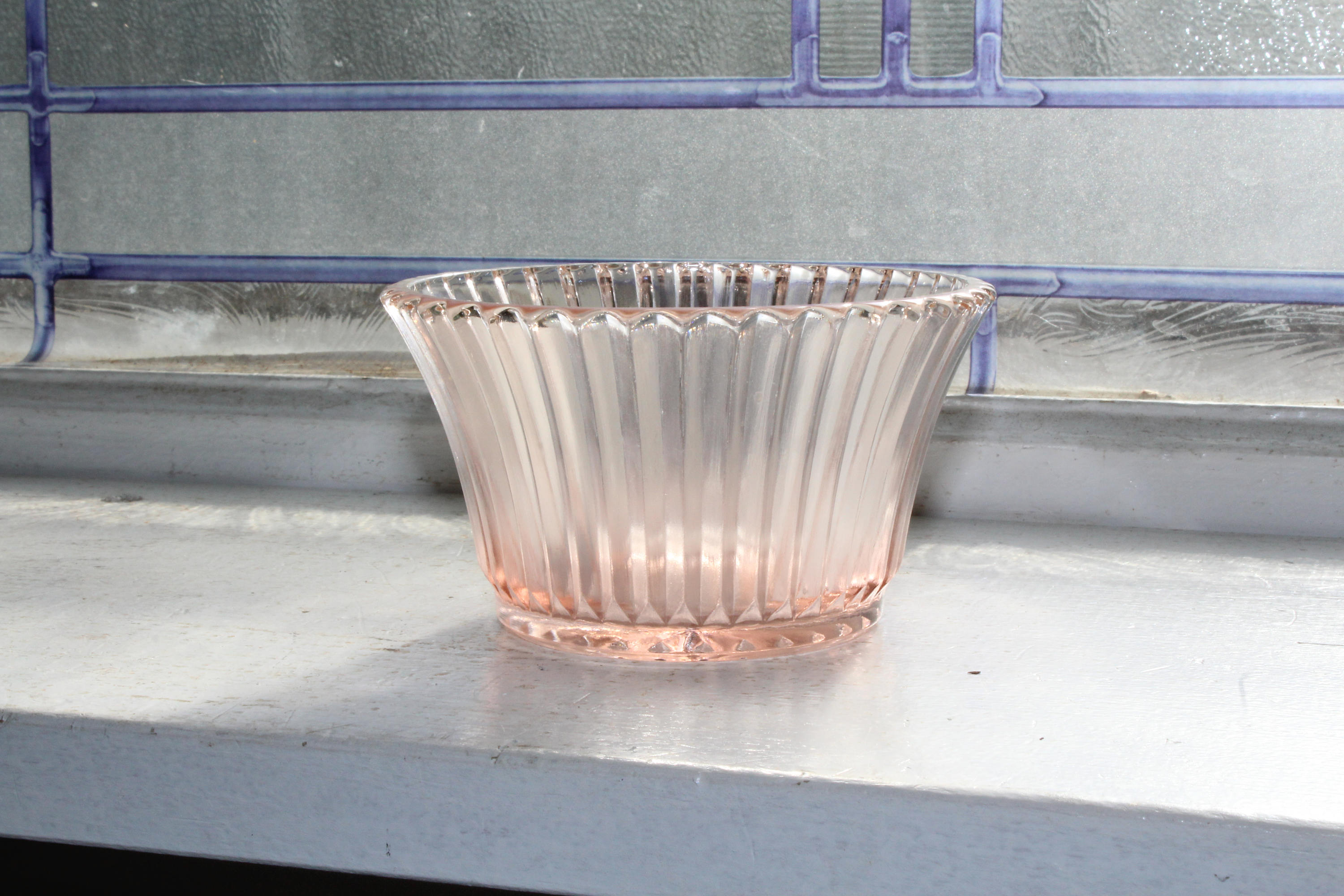 Pink Depression Glass Sherbet Dish Queen Mary Pattern Vintage 1930s