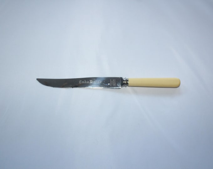 Antique Cake Knife J H Potter Sheffield England with Catalin Handle