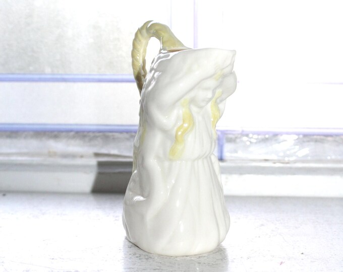 Vintage Belleek Maiden Pitcher Gold Mark