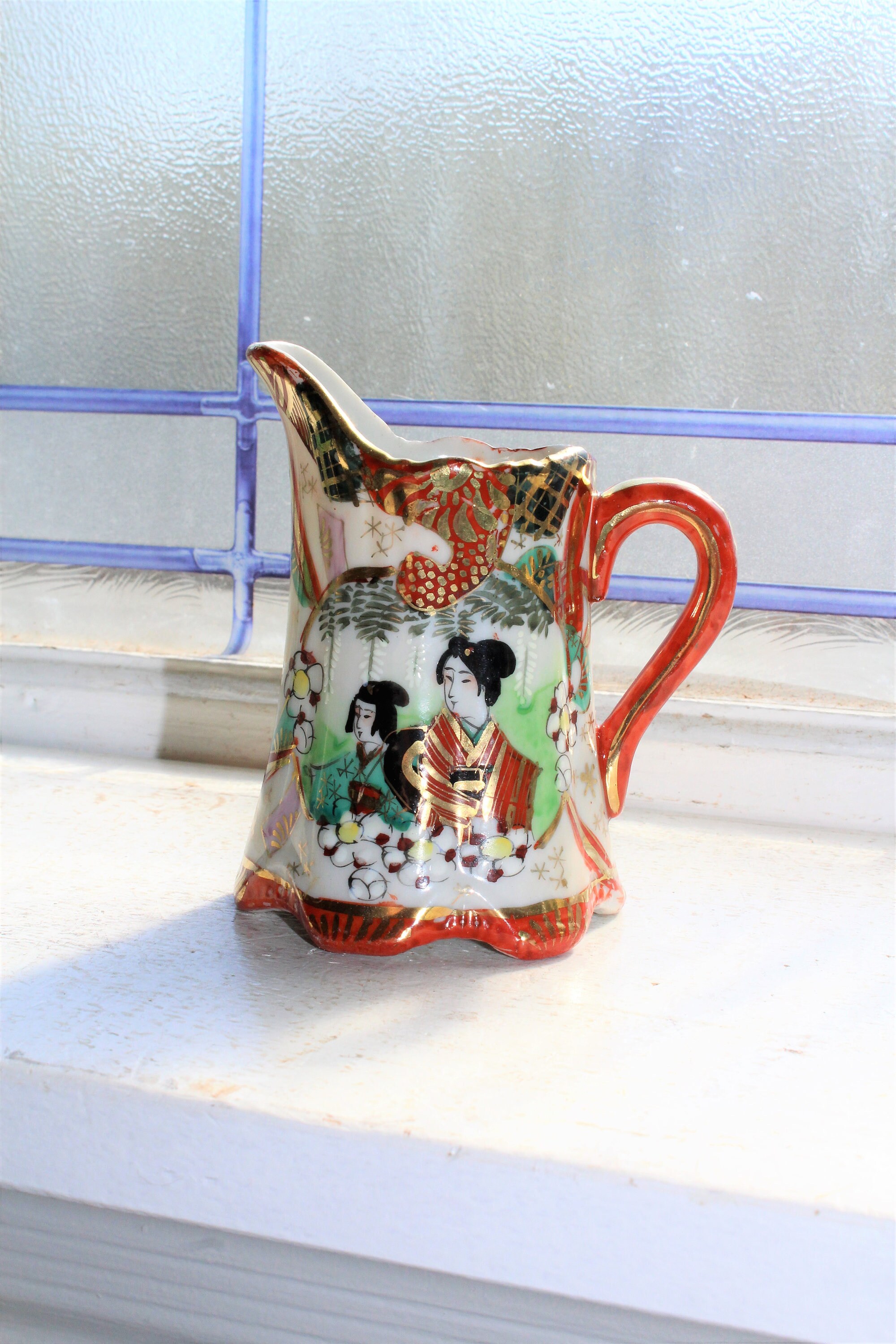 Antique Nippon Creamer Hand Painted Geisha