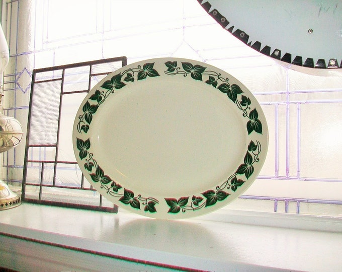 Large Vintage Platter Ivy Pattern Homer Laughlin Co. 1950s
