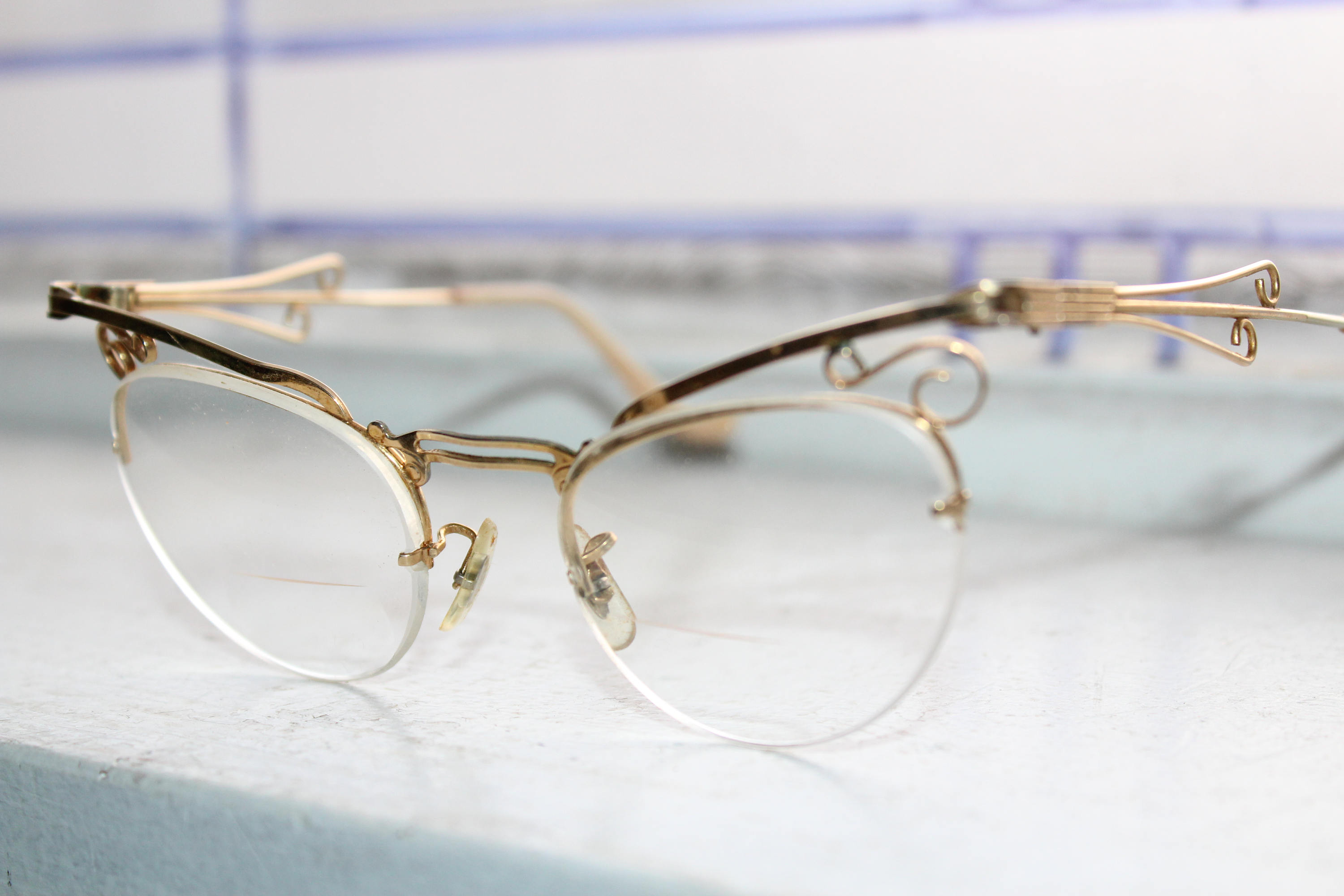 Vintage 1950s Cat Eye Women S Eyeglasses Gold Filled Bausch And Lomb