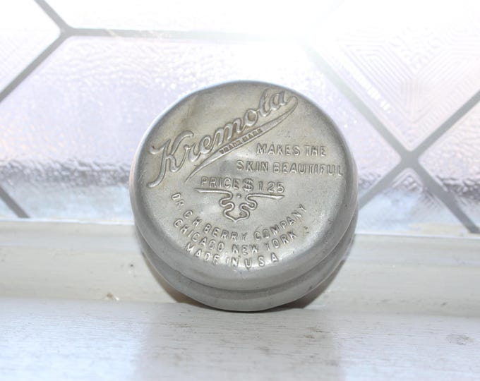 Antique Kremola Face Cream Aluminum Bathroom Decor