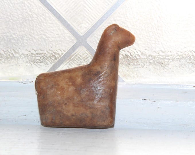 Antique Peruvian Carved Stone Llama Fetish Illa Offering