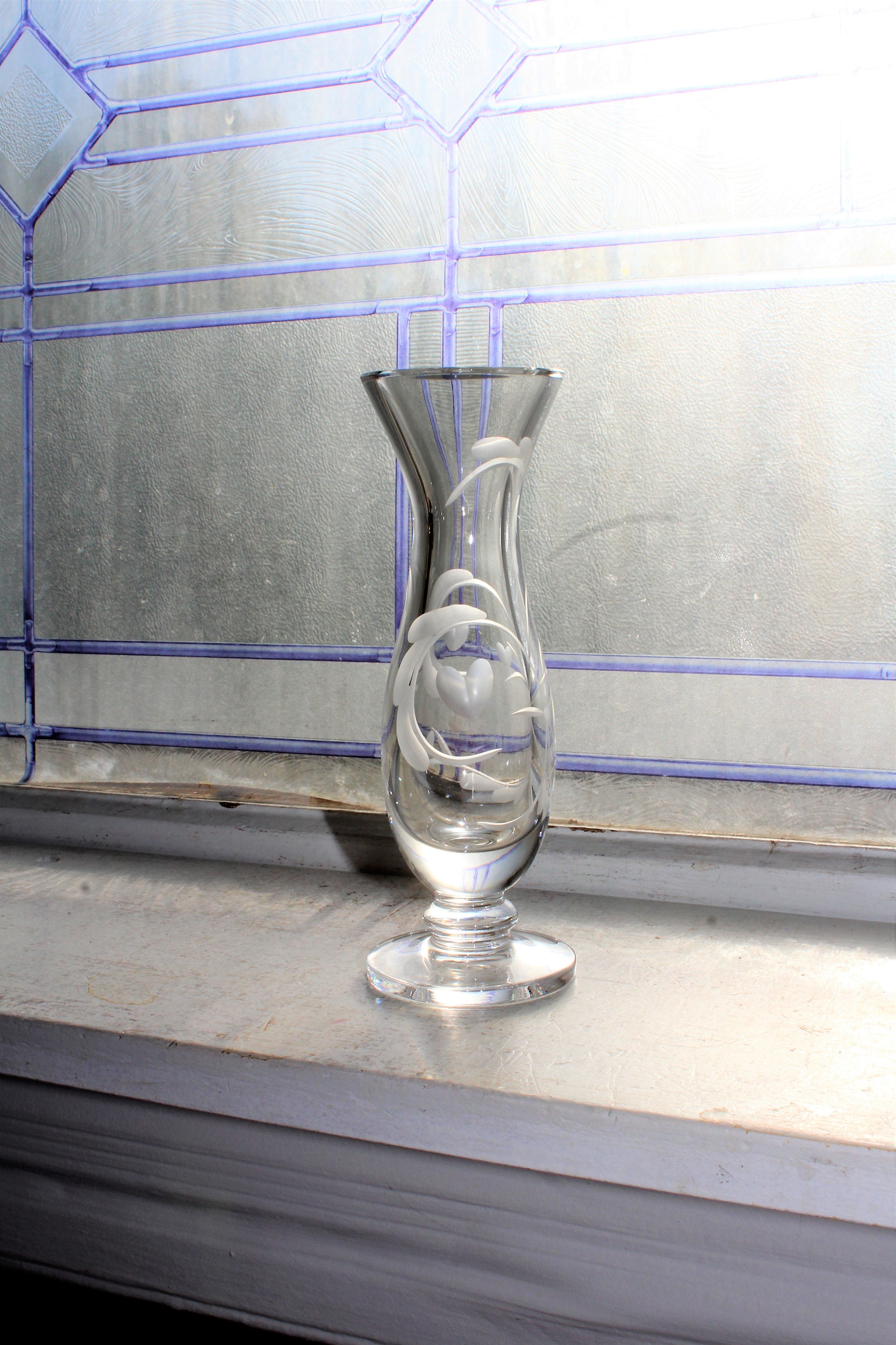 Vintage Waterford Crystal Yours Truly Footed Bud Vase