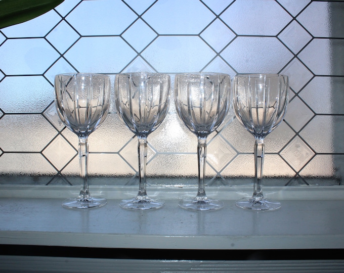 4 Waterford Crystal Omega Wine Glasses