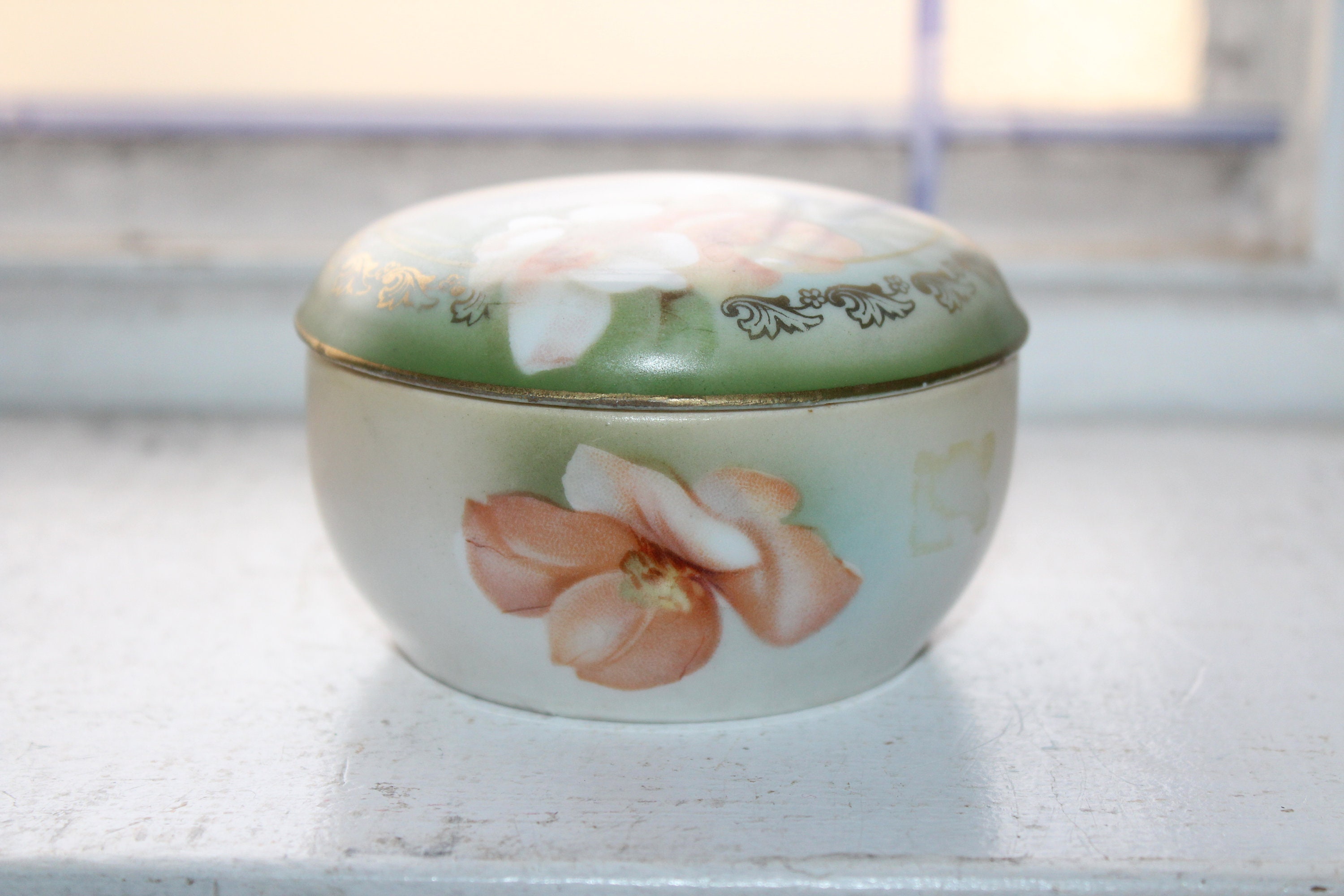 Antique Porcelain Trinket Box Made in Germany