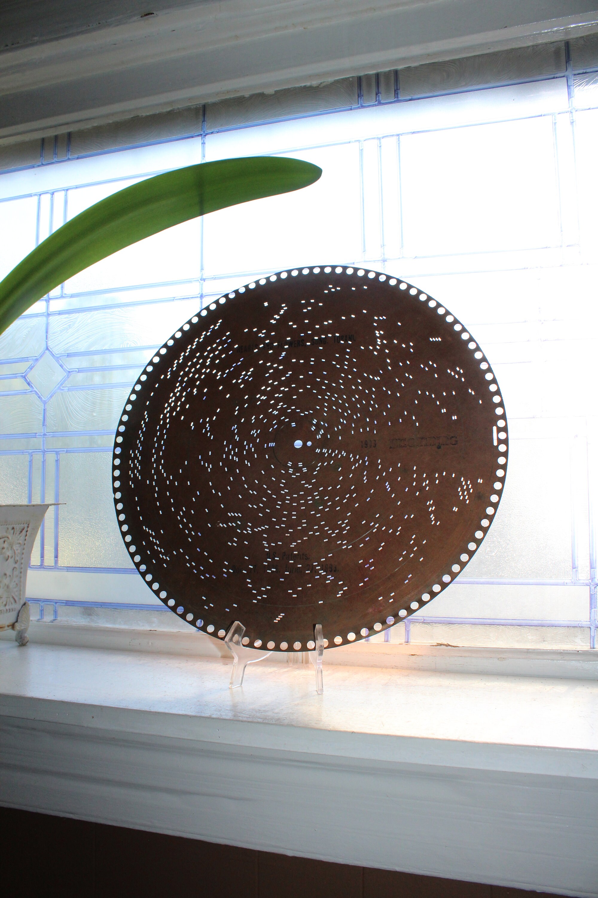 14 Antique Regina Music Box Metal Discs 15 1/2